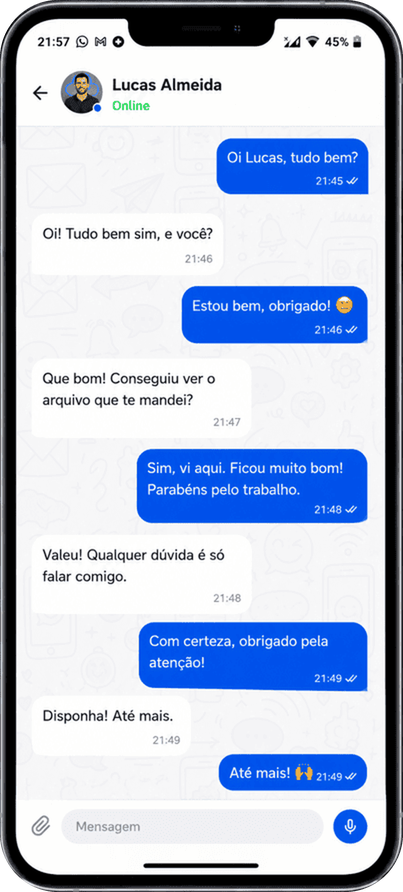 Conversa individual no iPhone